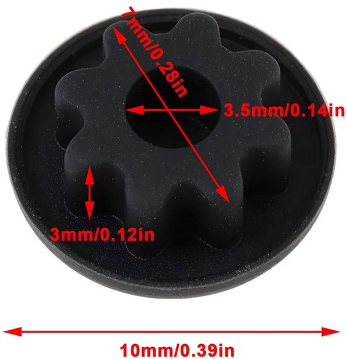Schroefdopafdekkingen 4 Stuks - Rubber - 10mmx7mm - Compatibel met SMEV/Dometic - Gootsteen/Kookplaat/Fornuis - Schadepreventie - Schroefdoppen