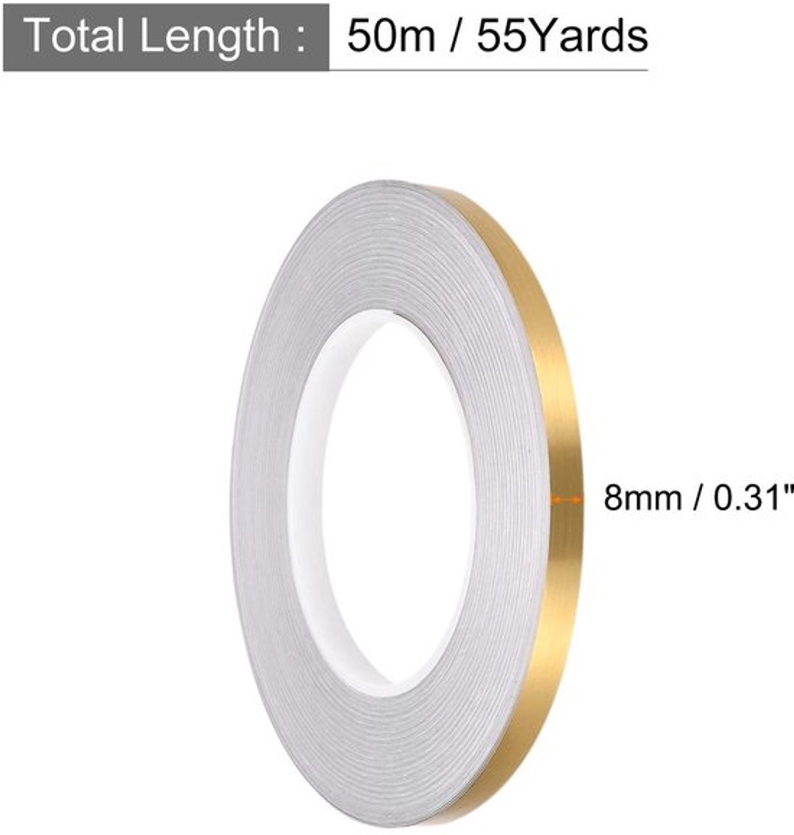 Vloerafdichtstrip zelfklevend - Tegelstickers - Tegels - Wanddecoratie - 1,8 cm x 150 meter - Gouden kleur - Tegelsticker