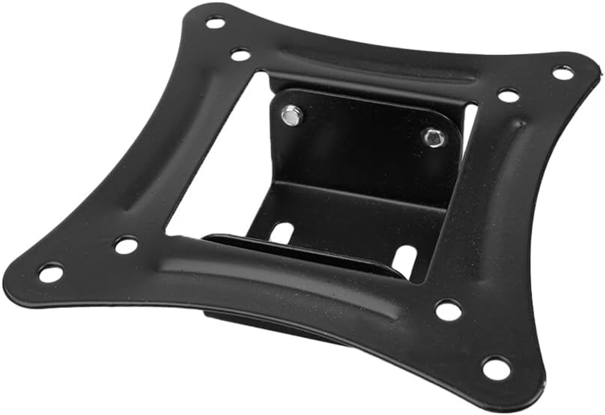 SnelShoppen - Universele Vaste TV Wandbeugel voor Flat Panel TV's 14-27 Inch, 10 Graden Kanteling, Stevige Staalconstructie, Zwart, Eenvoudige Install