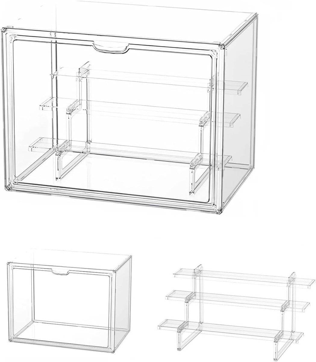 Acryl Vitrine voor Minifiguren en Actiefiguren, Ideaal voor Verzamelobjecten en Modelauto's (36 x 23 x 27 cm)