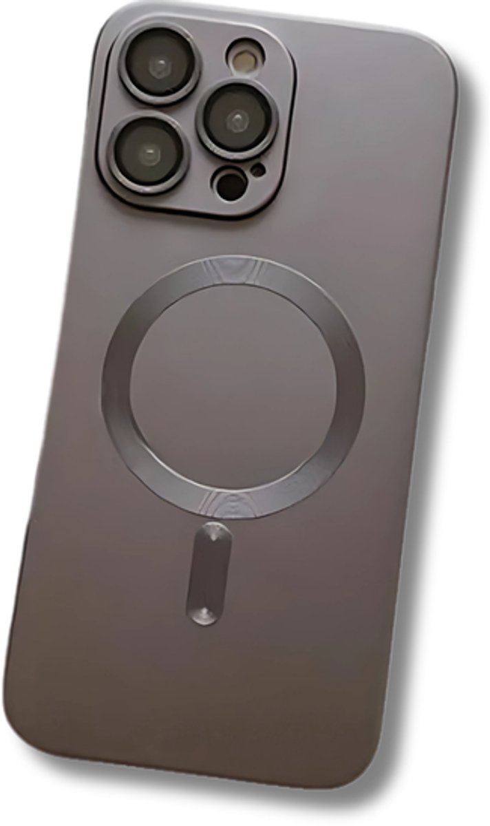 GREEN ON Lens Shield MagSafe TPU Case geschikt voor iPhone 12 Pro - Grijs