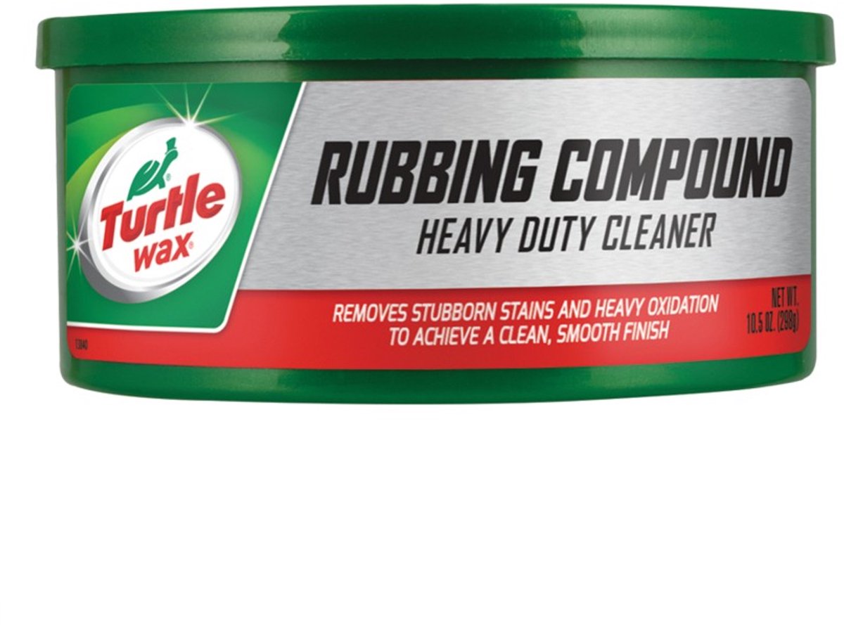 Turtle Wax Rubbing Compound Paste – Pasta reiniger - Voor doffe, slecht en verweerde lak - Verwijdert kleine krassen – Veilig te gebruiken op alle soorten lak - Vrij van siliconen - 298gr
