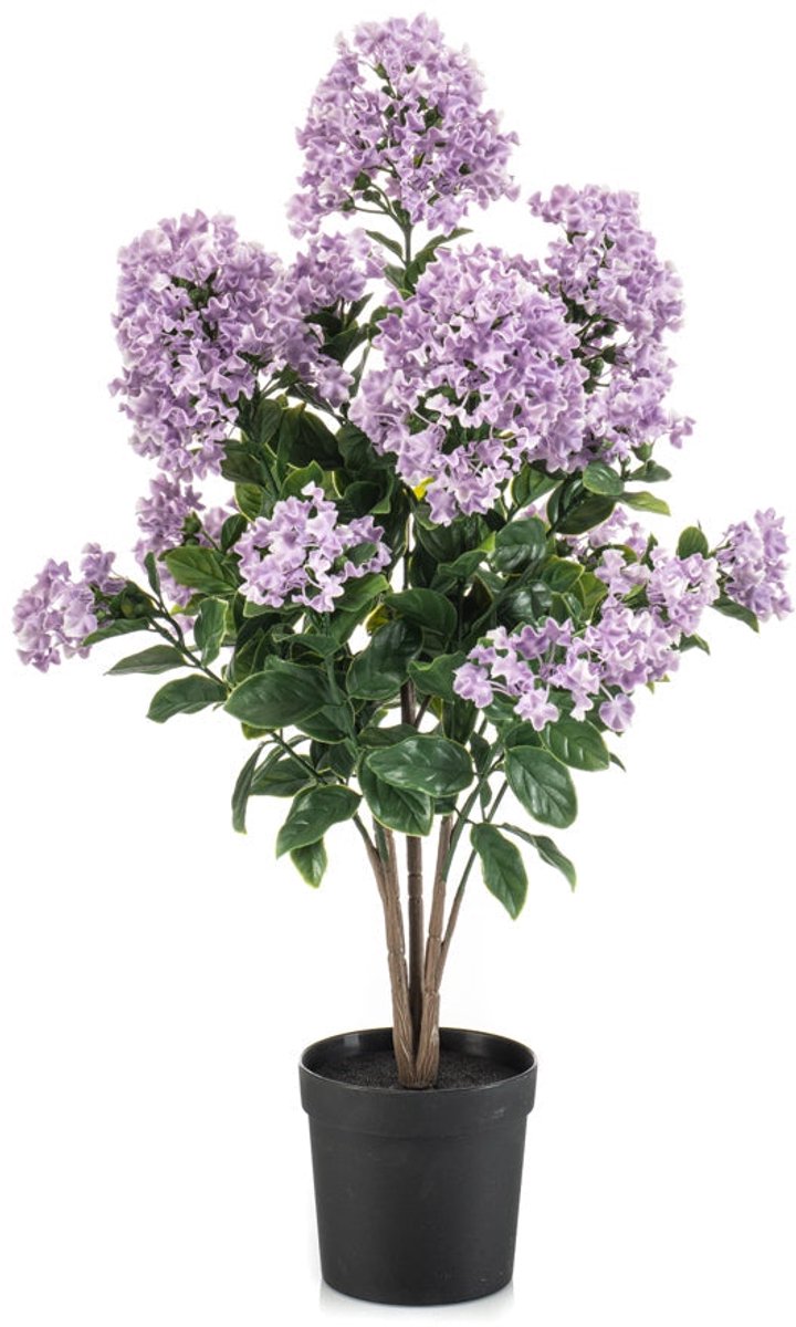 Emerald Kunstplant Sering in pot UV 65cm licht paars - Kunstplant voor binnen