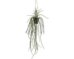 Emerald - Kunst Hangplant in pot Rhypsalis 85cm - Kunstplant voor binnen