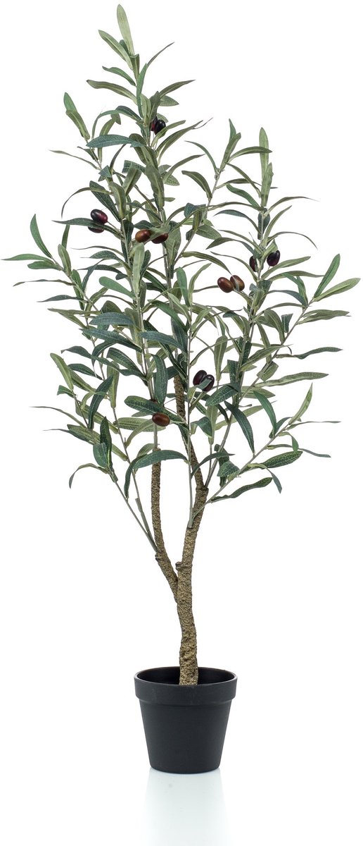 Emerald Kunstboom Olijfboom 90cm - Kunstplant voor binnen - Kunstboom olijf - Olijfboom kunst Groen