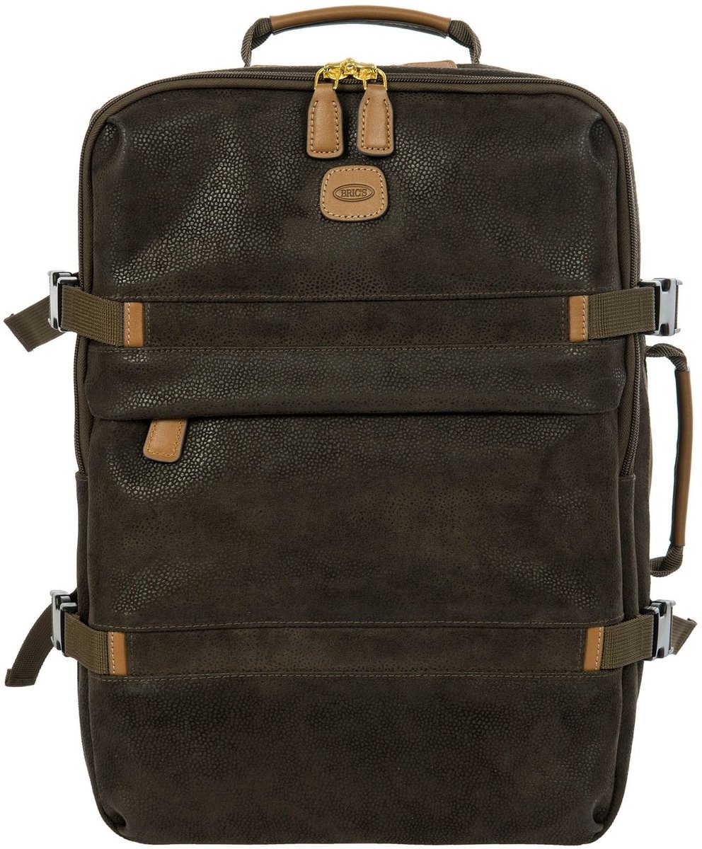 BRIC'S rugzak reistas met laptopvak Life Underseat Backpack Olive donkergroen