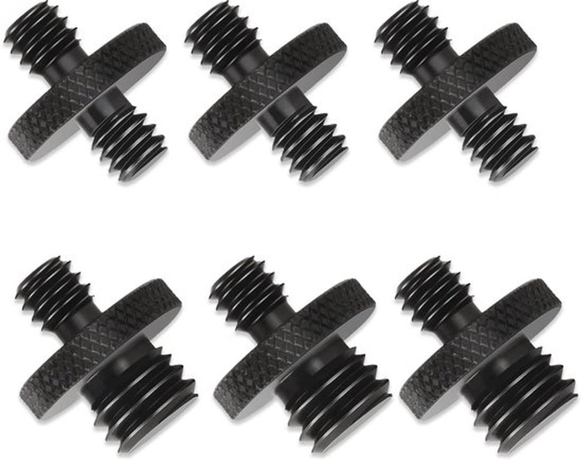 1/4 inch buitendraad - Schroefadapter - Aluminiumlegering - Zwart - Statiefaccessoire - Geschikt voor camerakooi en monopod