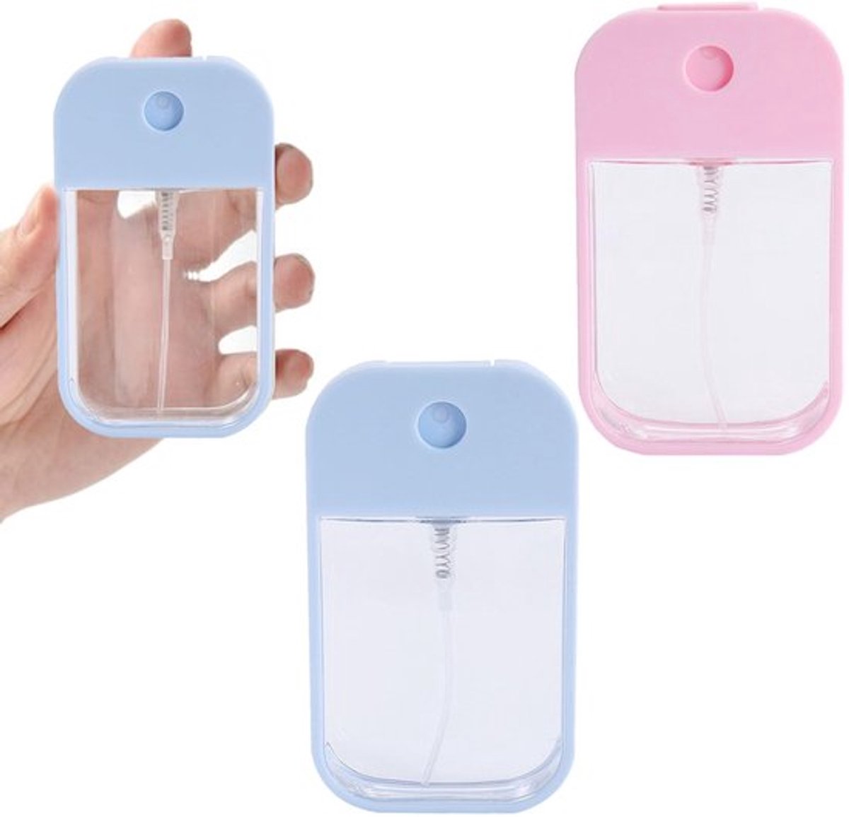 Sprayflessen Set van 2 - 45 ml Mini Sprayflessen - Herbruikbaar - Multifunctioneel - Voor Parfum/Cosmetica - Duurzaam Materiaal