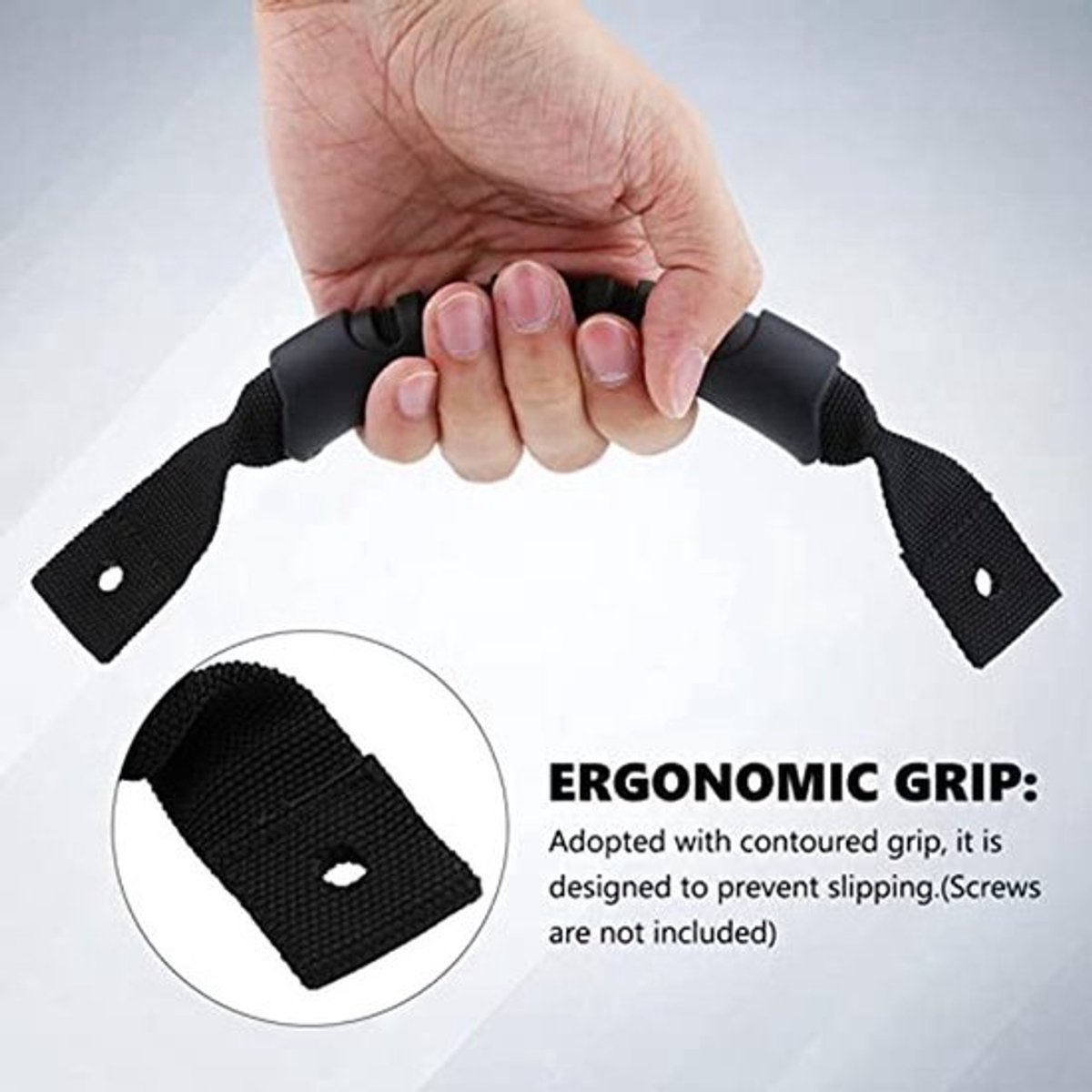 Kano Handvat Vervanging 25 cm - Ergonomisch Ontwerp - Rubber/Nylon Handgreep - Voor Kajaks/Koffers - Eenvoudige Installatie - Kajakhandgreep