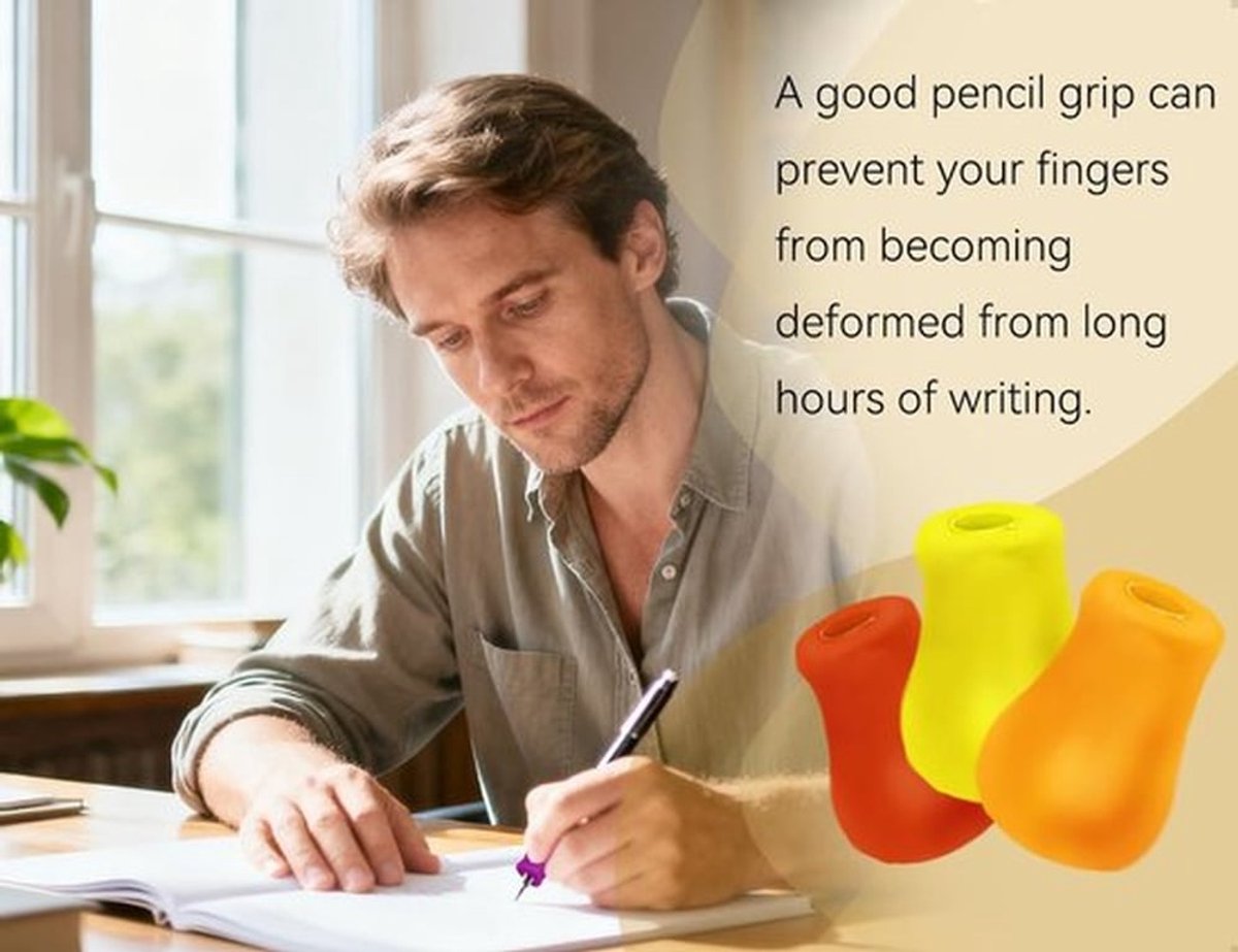 Penhouder Ergonomisch - Pen Grip Correctors - Silicone - Schrijfhulpmiddelen - Set van 10 - Stimuleert Schrijfinteresse - Schrijfhulpmiddel