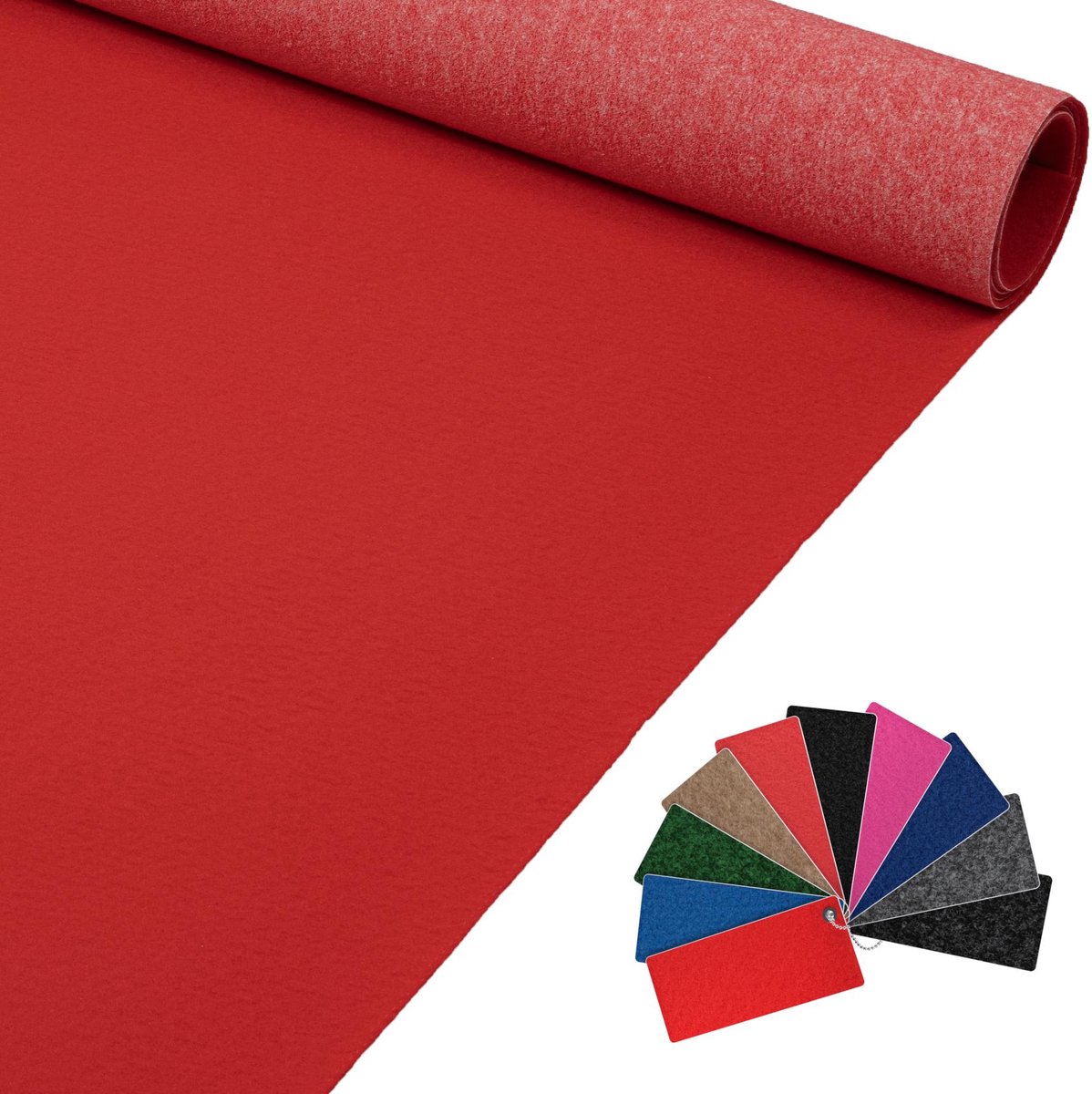 ANRO Eventtapijt op Rol 140 cm x 10 m Rood – Beurstapijt Messeloper Loper Op Maat Weerbest