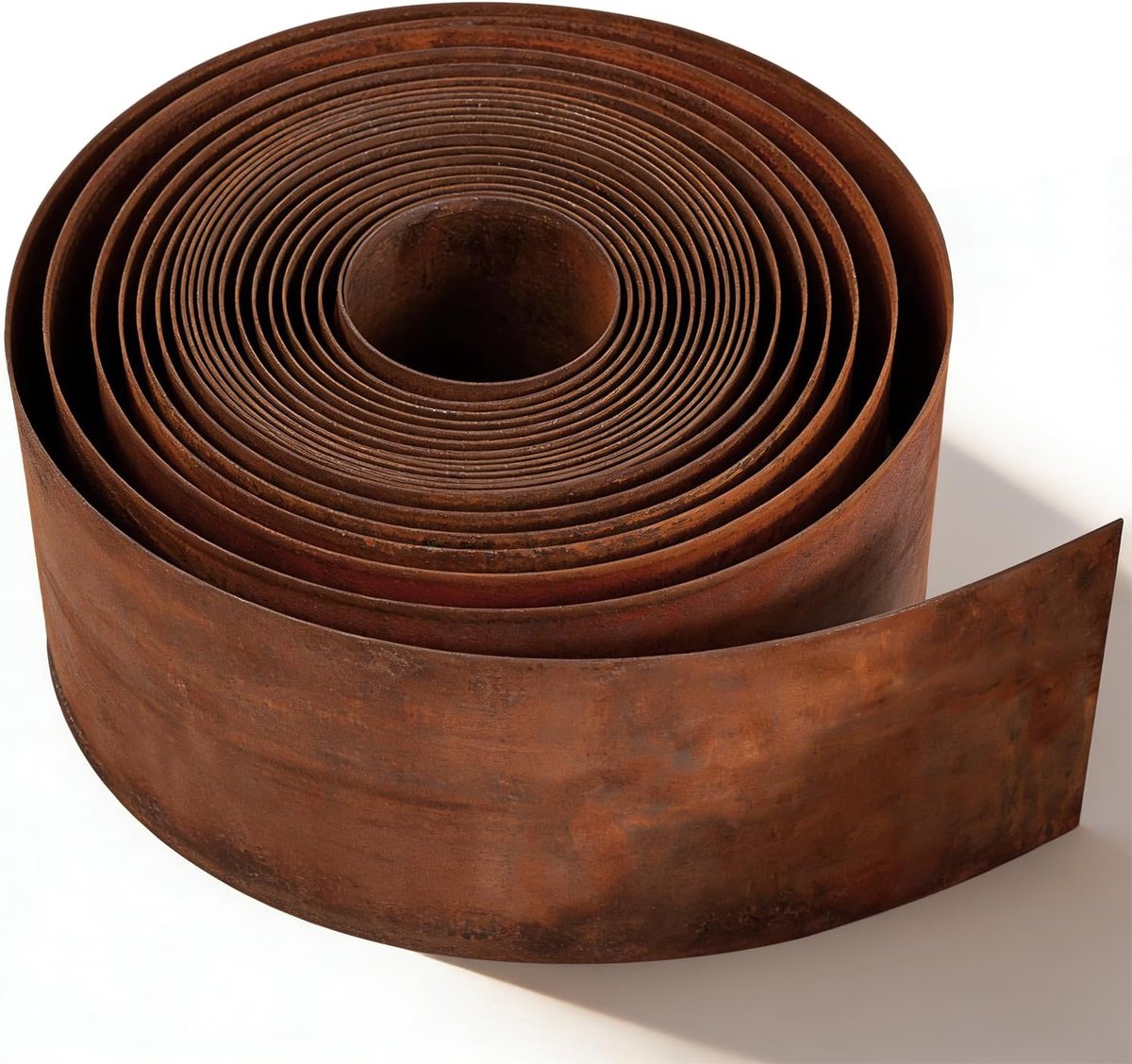 SnelShoppen - Corten Staal Graskant 5 m - Metalen Bloembedrand 15.5 cm Hoog - Corten Staal Plant Ringen - Ronde Bloembedborder met Roest - Tuin, Lands