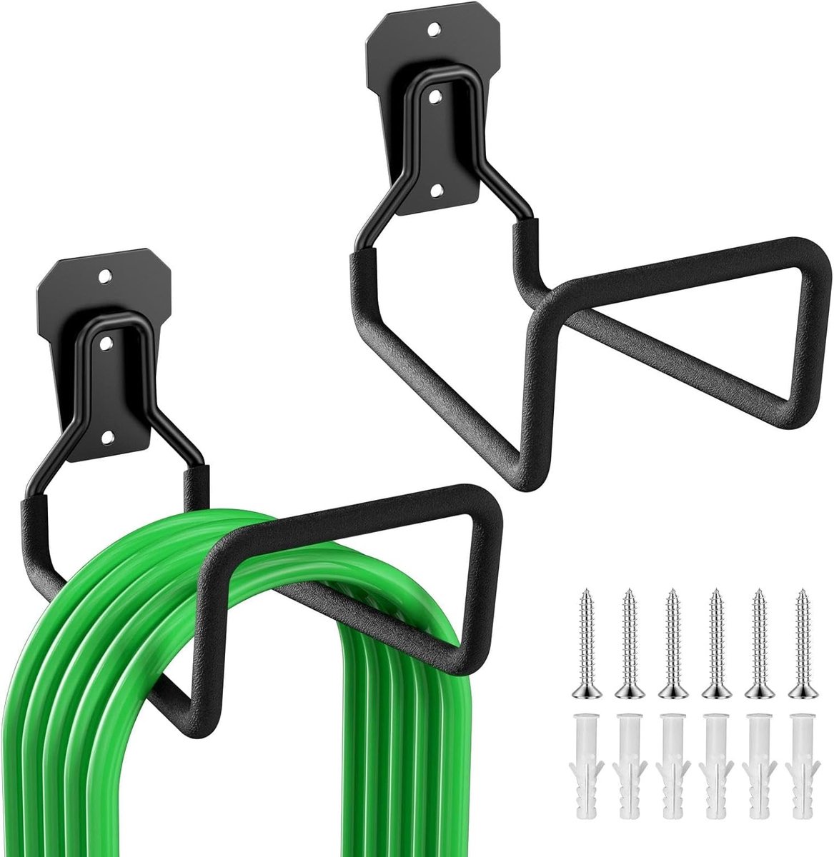 SnelShoppen - 2 Stuks Tuinslanghaspels, Compacte Tuinaccessoires, Ideaal voor Tuinonderhoud, Kunststof, Handzaam en Duurzaam, Perfect voor Tuin, Balko