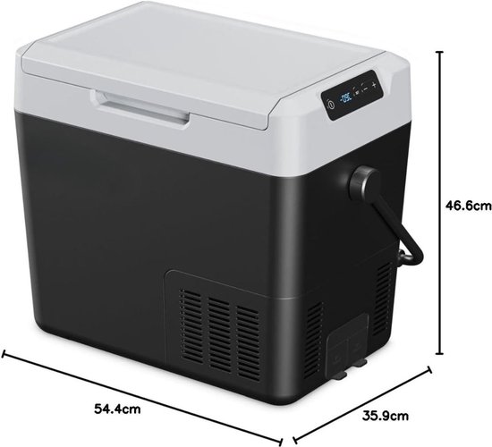 NIVA® Koelbox - Koelbox Elektrisch - Autokoelbox - Zwart/Grijs - 36cm x 55cm x 47cm van Niva — afbeelding 2