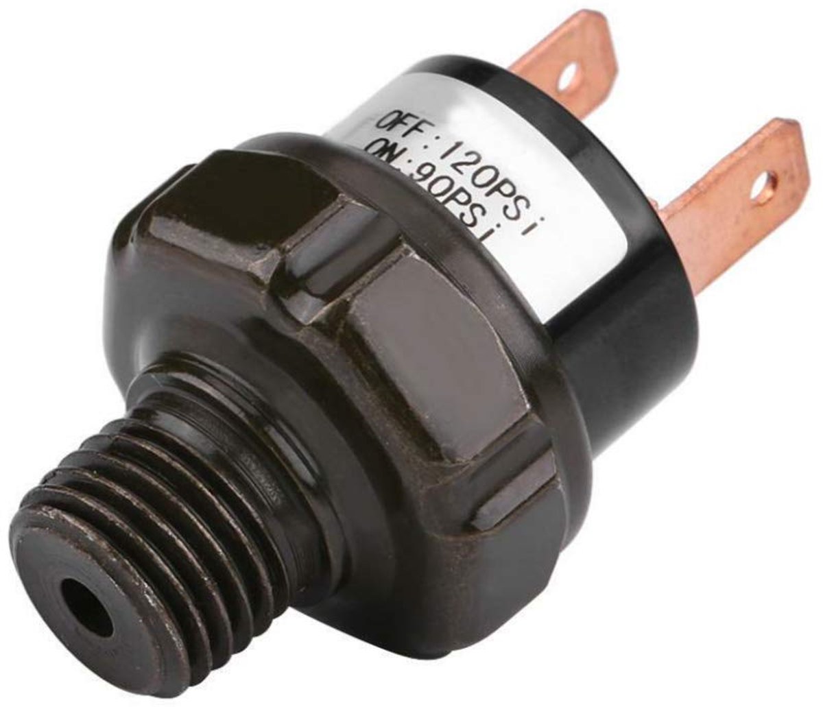 SnelShoppen - 12V Heavy Load Air Compressor Control Switch 90-120 PSI Voor Auto, Trein, Luchtpomp, Automatische Drukregelaar 1/4 NPT