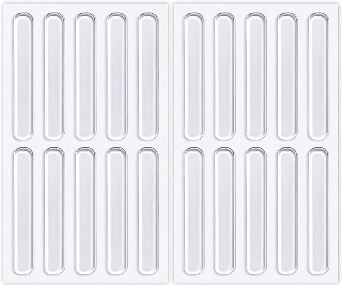 20 Stuks Transparante Meubelbuffers voor Bescherming tegen Krassen, Slag en Geluid (63 * 10 * 2MM)