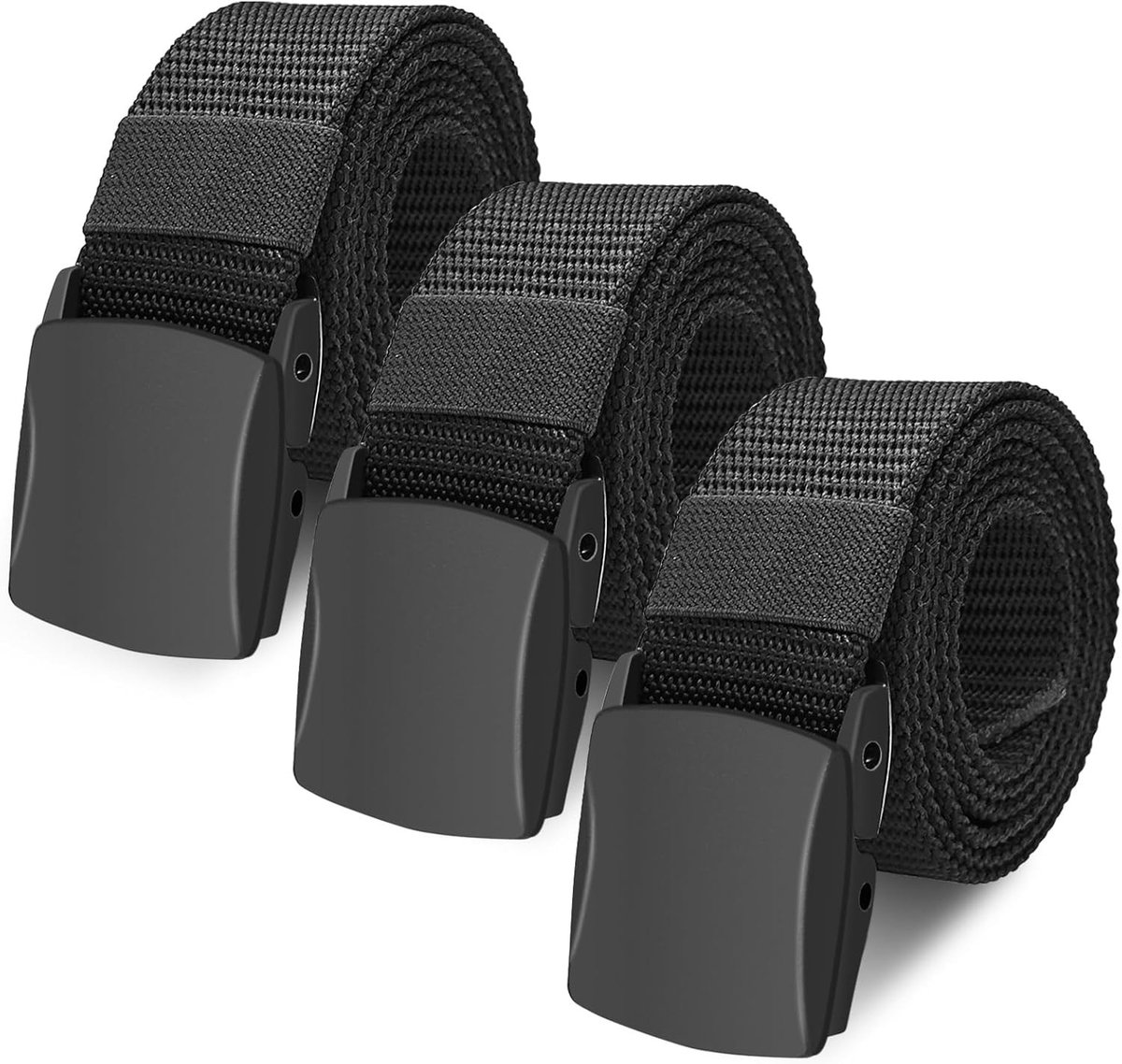 Verstelbare Nylon Webriem voor Mannen - 3 Stuks - Duurzaam en Comfortabel voor Buitenactiviteiten - 130 cm