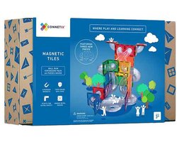 CONNETIX - Magnetisch Tegels - Regenboog Ball Run Pakket - 66 Stuks - Magnetisch Speelgoed