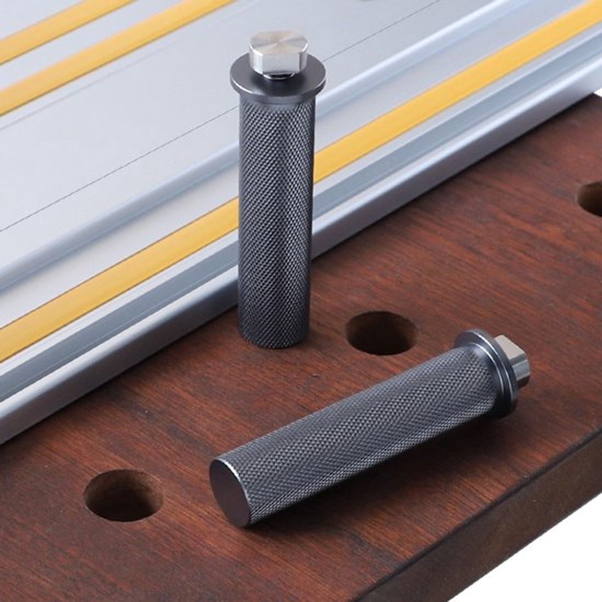 Bank Dogs 20 mm - Aluminium Legeringsklemstop - Houtbewerkingsgat Tafelstop - Stevige Klemkracht - Erosiebestendig - Lange Levensduur