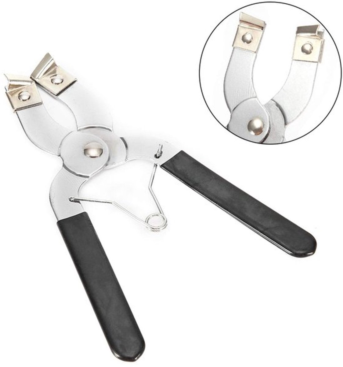 Kolbenringzange Vervanging voor Ringexpander - Chroom-vanadium Staal - Siliconen Handvat - 170 mm Lengte - 40 mm Opening - Duurzaam en Solide