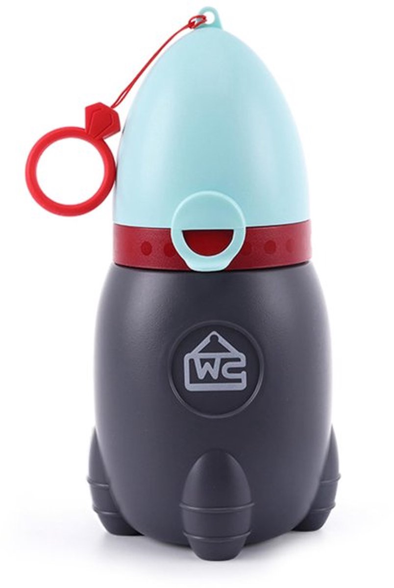 Draagbaar potje voor baby's en kinderen, voor reizen, hygiënisch, noodtoilet voor camping, auto, model raket, lichtblauw