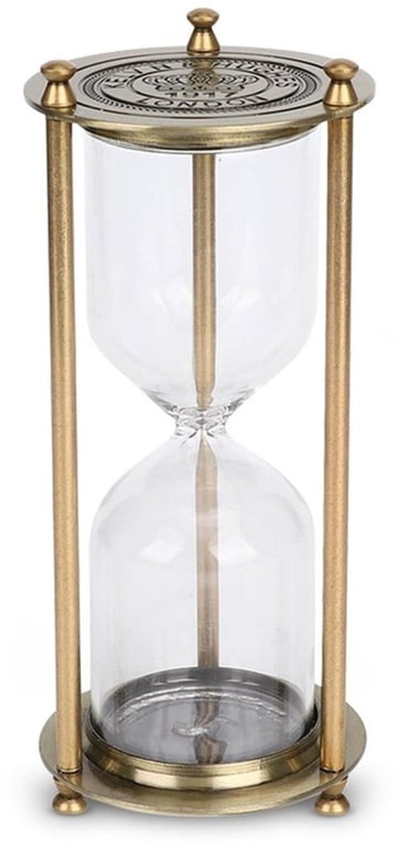 Zandloper 15 Minuten - Metalen Frame - Handgeblazen Glas - Decoratieve Timer - Eenvoudige Installatie - Burn-out Voorkomen