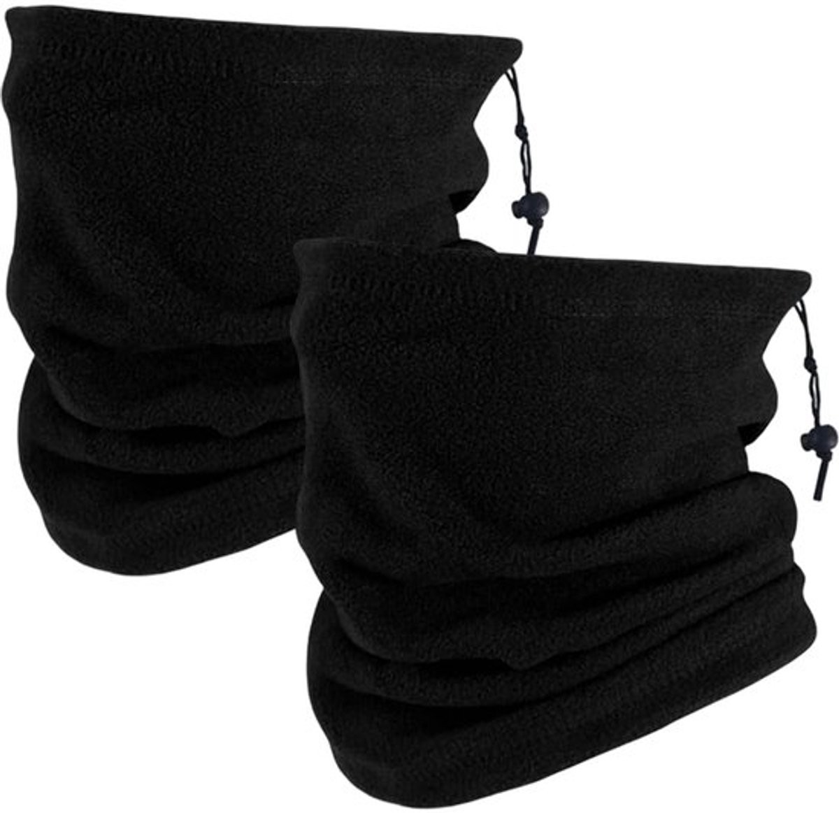 Colsjaal Heren Dubbel Pluche Ontwerp - Multifunctionele Doek - Winddicht - Verstelbaar Trekkoord - Zwart - Warm en Comfortabel - Halsdoek