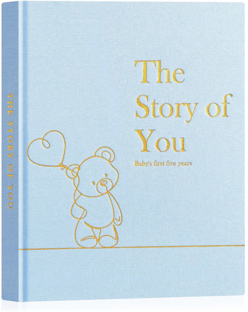 SnelShoppen - Album voor de geboorte jongens en meisjes – The Story of Your Baby Memory Book, fotoalbum herinneringen pasgeborenen, eerste jaar tot 5