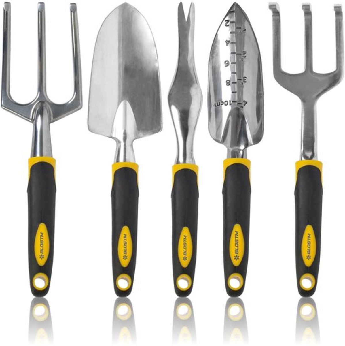 Tuingereedschap Set - Heavy Duty Tuingereedschap - Ergonomische Handvatten - Anti-Roest Troffel en Vork - Handhark Tuin - Geschikt voor T...