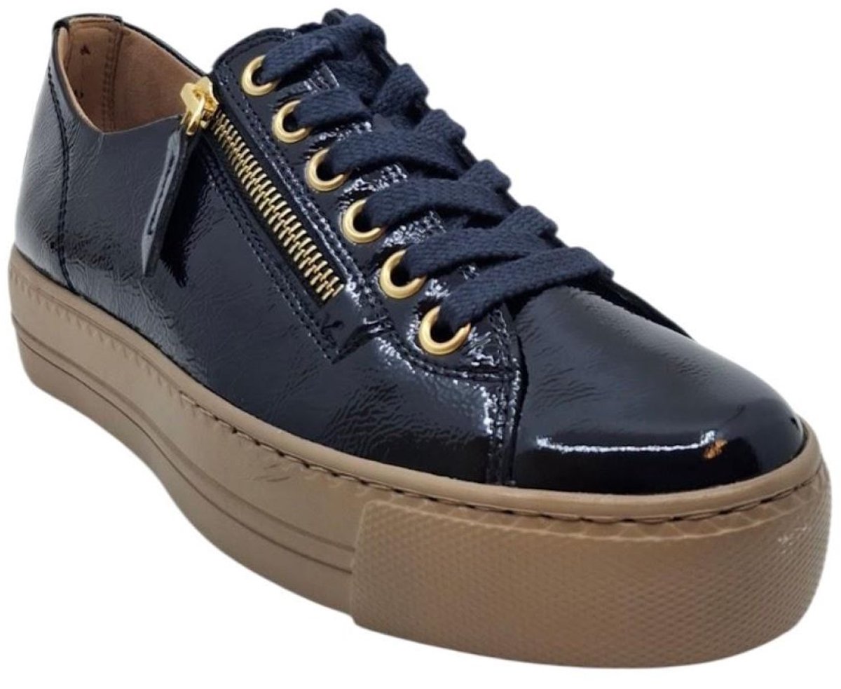 Paul Green 5006-252 Ocean | Lakleren sneaker met rits