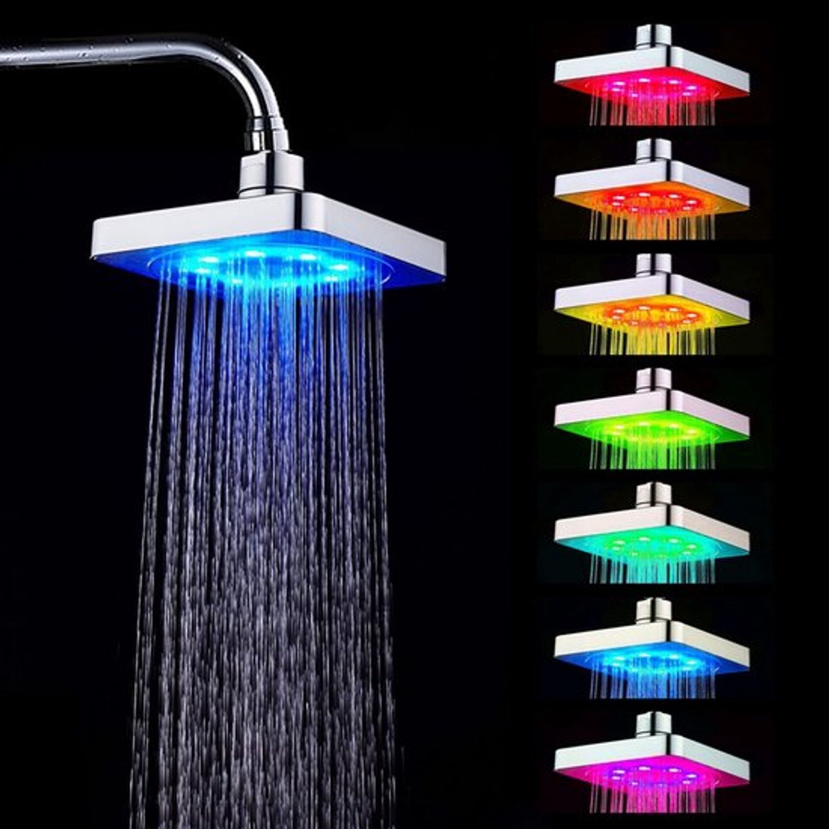 LED Douchekop - 7 Kleuren Veranderen - Romantisch Licht - Badkamer Douchekop - Badkamer Accessoires - Geschikt voor Thuis
