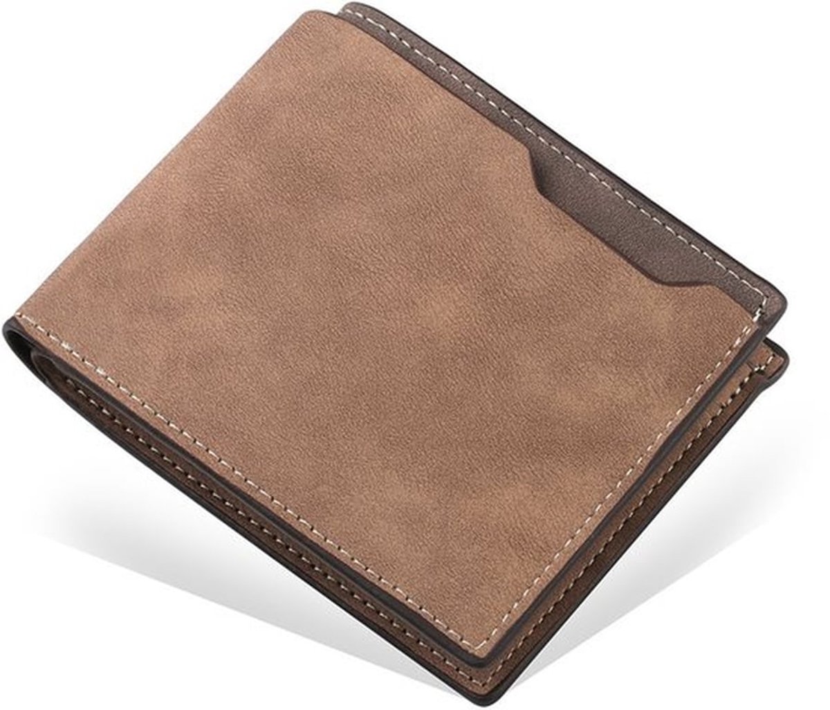 Korte portemonnee voor mannen met tweekleurige gripclip, eenvoudige multi-kaart portemonnee met geldclip, zero portemonnee, licht roze kleur, 12,10 x 1,5 cm
