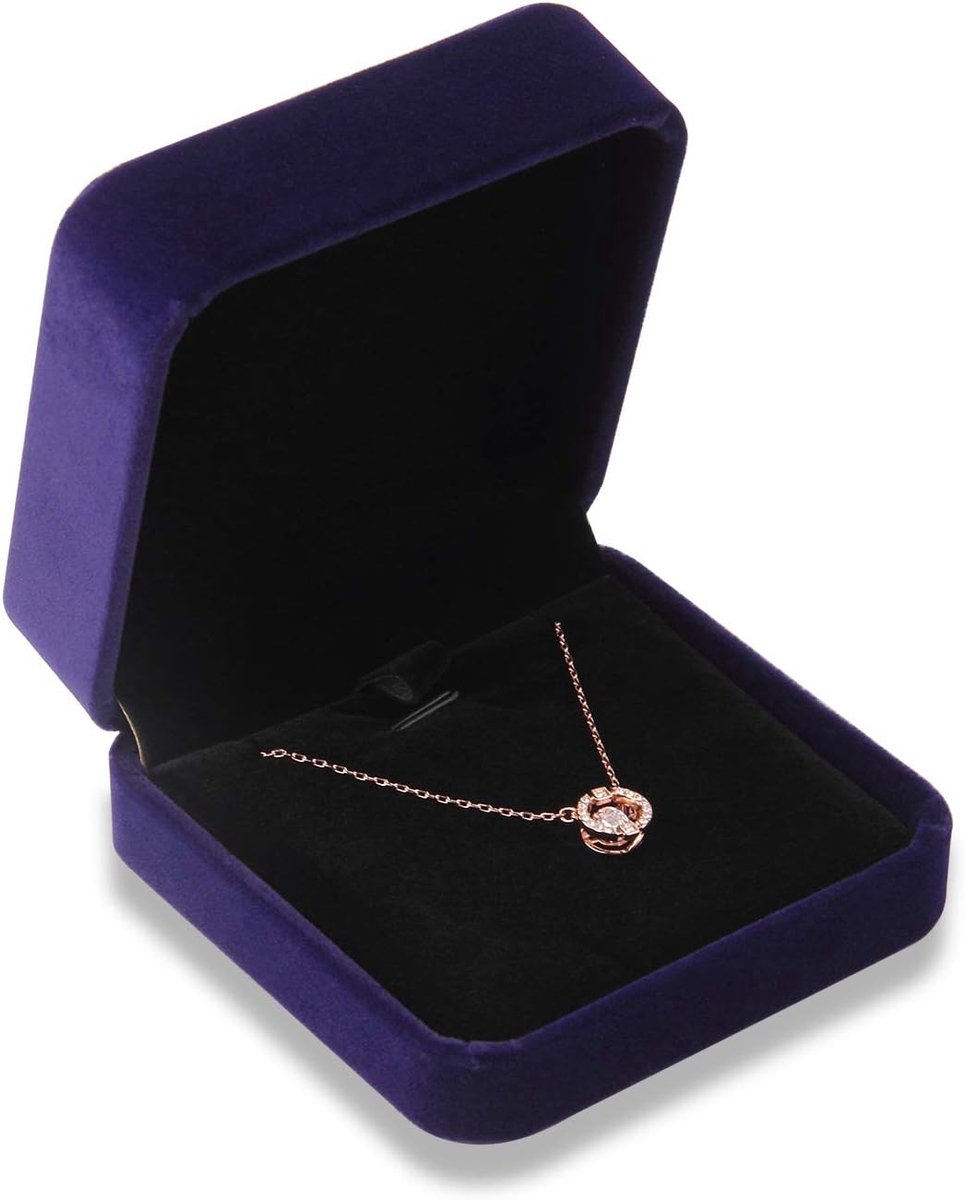 Sieraden Display Box - Fluwelen Ketting Hanger Armband - Blauwe Kleur - Perfect voor Geschenken - ShopVlot