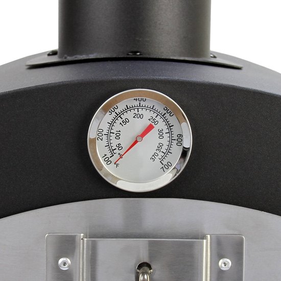Pizza oven - zwart - 156 cm hoog - met pizzaschep & pizzasteen — afbeelding 2