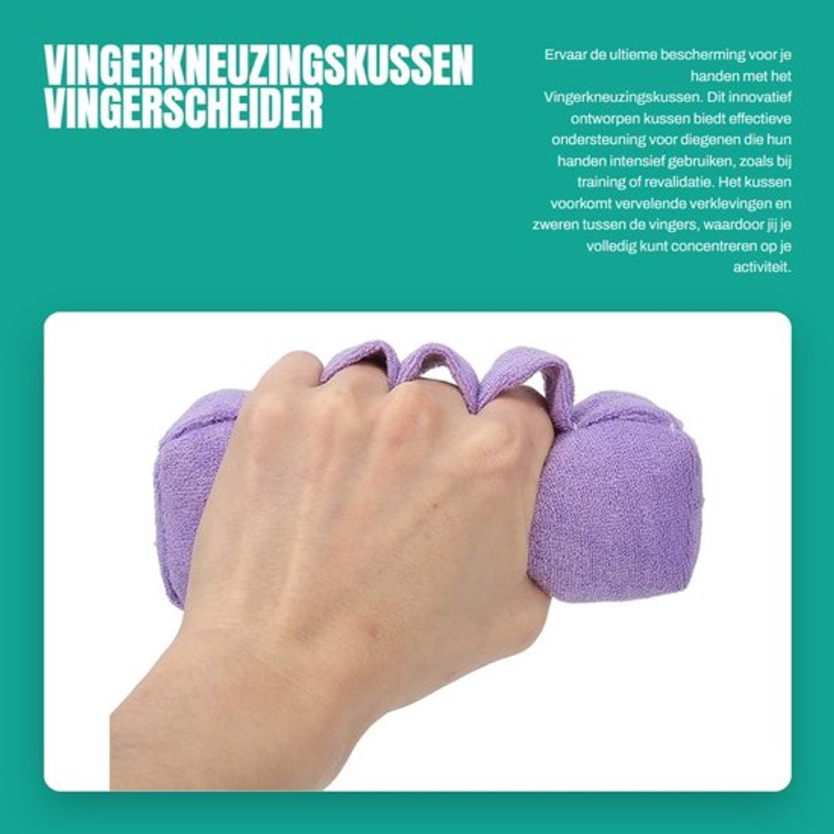 Vingerkneuzingskussen Comfortabele Bescherming - Vingerscheider - Vingercontractuurhandvatten - Voorkom Vingerzweren - Separators voor Vingerzweren - Geschikt voor Bedlegerige Patiënten - Vingerbescherming