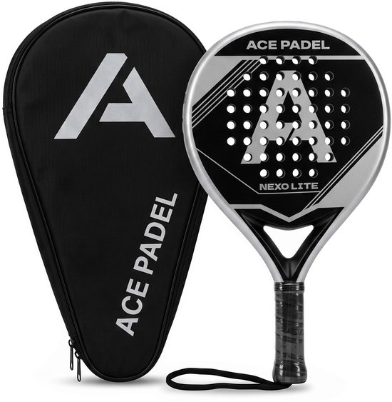Ideaal beginner Padelracket - Inclusief Luxe Racket tas - Ronde vorm - 100% carbon - Chrome Ideaal beginner Padelracket - Inclusief Luxe Racket tas - Ronde vorm - 100% carbon - Chrome