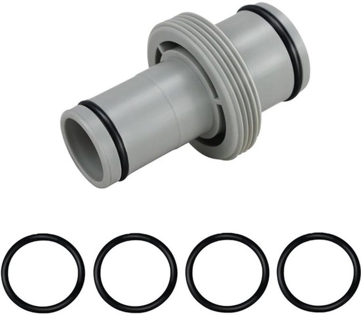 Swimming Pool Adapter - 2-Way Hose Connector - Hoogwaardige kwaliteit - Grijs - Geschikt voor Intex en Bestway - Ideaal voor zwembad gebruik