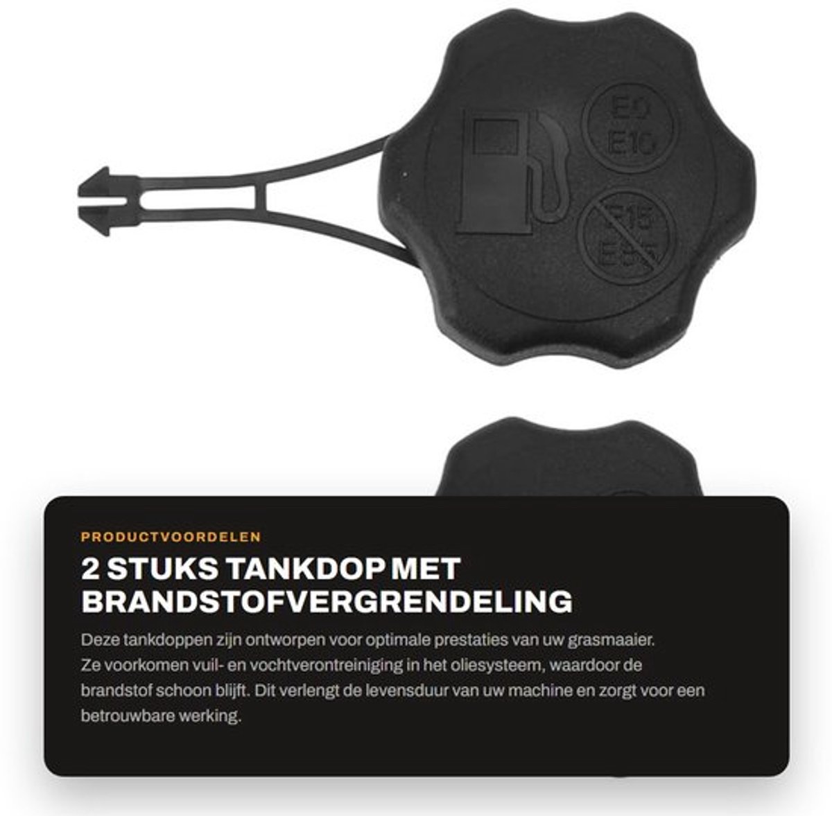 Tankdop Efficiënte Brandstofvergrendeling - Geschikt voor Grasmaaier - Motorgrasmaaier - Verlengde Levensduur - Voorkomt Vuil/Vocht - Optimale Productprestaties - Brandstoftankdeksel