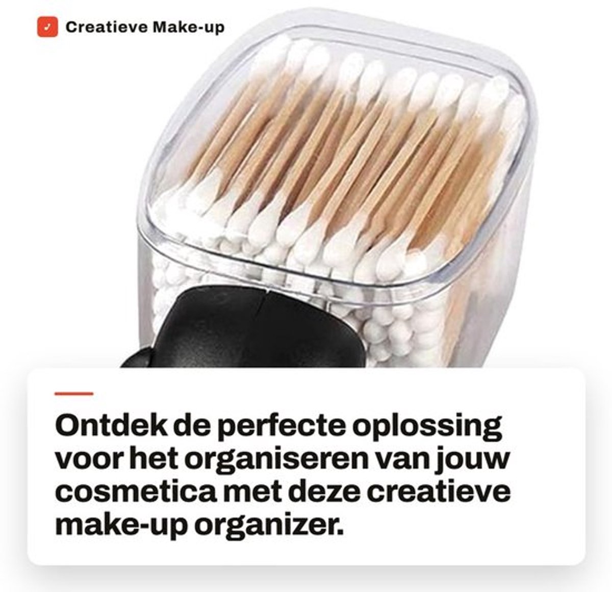 Make-up Organizer Draaibaar - Wattenschijfjeshouder - Wattenstaafjeshouder - Transparant - Schattige Schapen Vorm - Duurzaam Materiaal