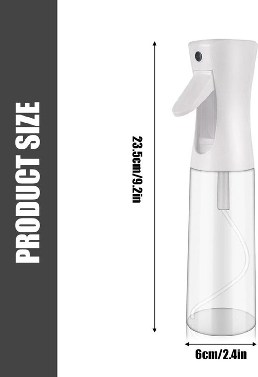 Sproeifles 300 ml - Ultrafijne Spuitfles - Ergonomisch Ontwerp - Lekvrij - Duurzaam PET - Perfect voor Planten/Huisdieren