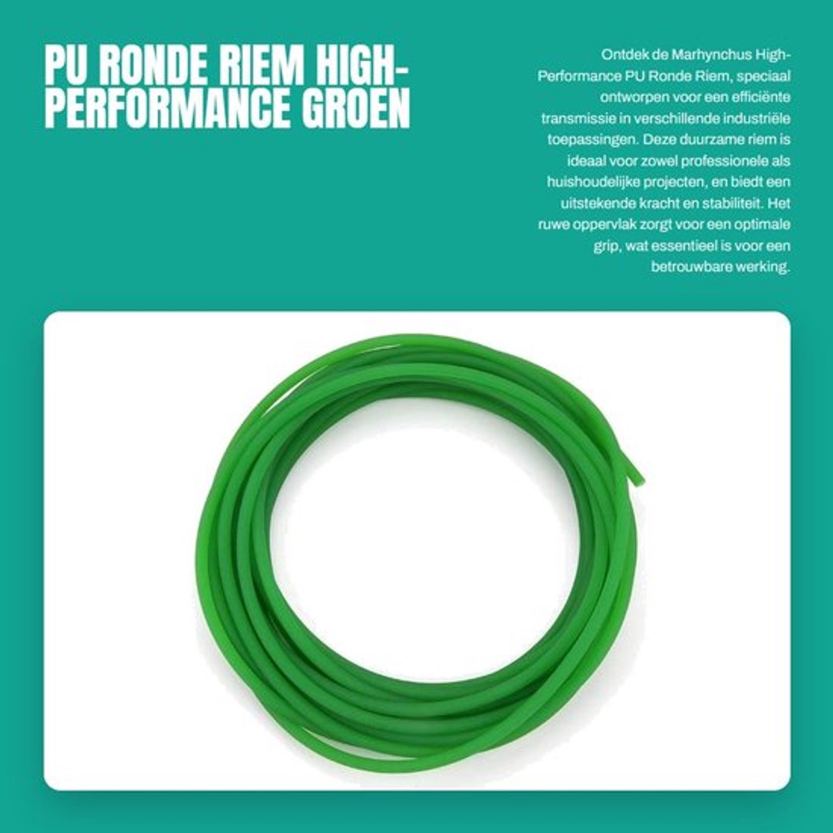 Ronde Riem Hoogwaardige Kwaliteit - Aandrijfriem - PU Polyurethaan - Ruwe Oppervlak - 6mm x 10m - Verbeterde Werkefficiëntie