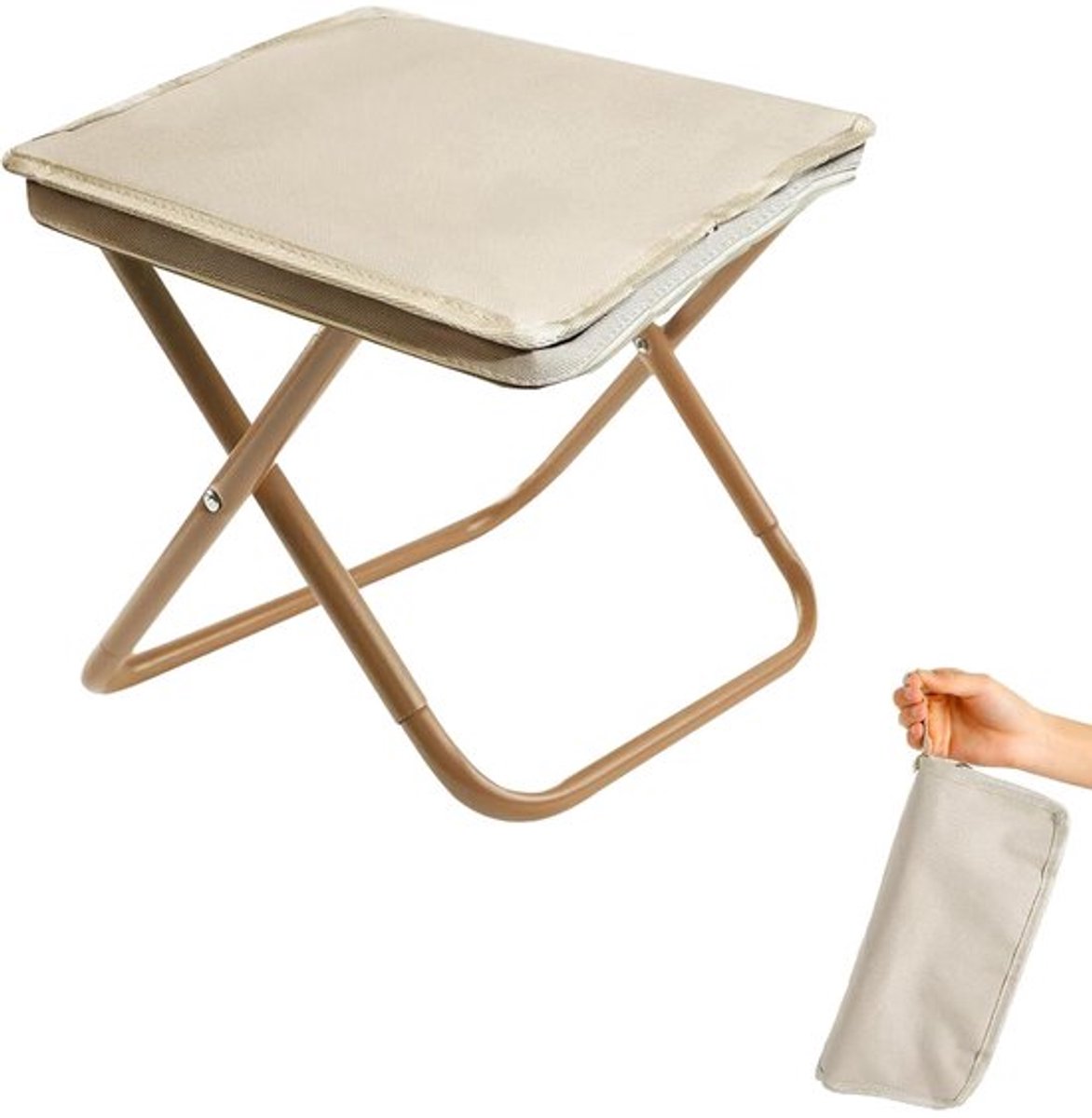 Campingkruk 100kg Draagvermogen - Opvouwbaar - Waterafstotend - Compact 26 x 23 x 27 cm - Lichtgewicht - Ideaal voor Tuin/Vissen/Strand - Klapkruk