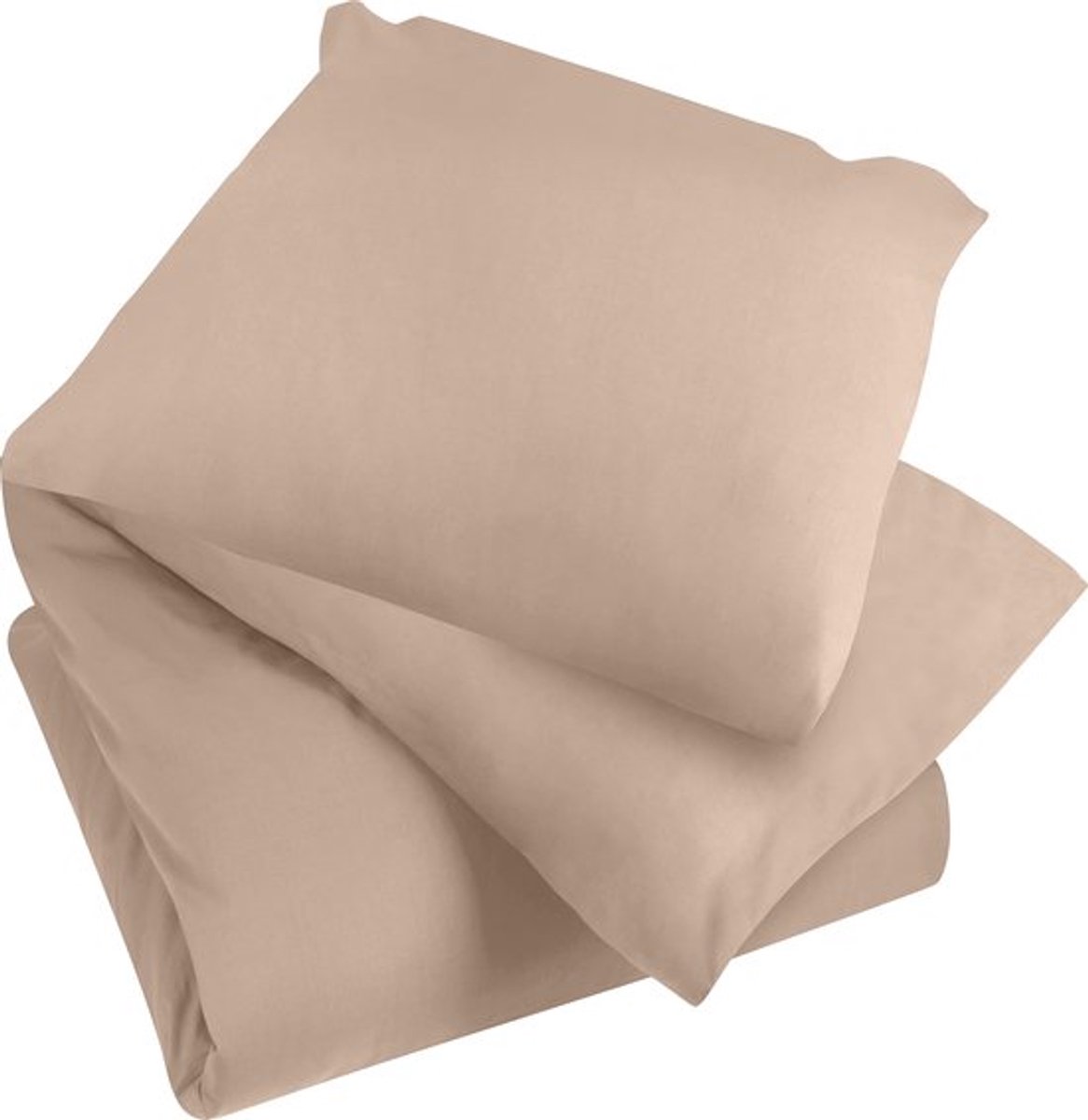 Dekbedovertrek Set - Zachte Microvezel 135 x 200 cm - Kussensloop 80 x 80 cm - Beddengoed - Beige - Comfortabel en Ademend