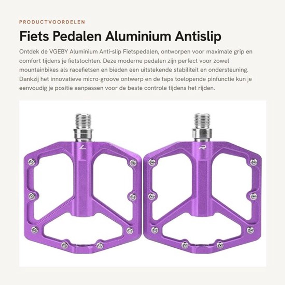 Fietspedalen Aluminium Antislip - Mountainbike Platform - Du-lagersysteem - Verminderde Windweerstand - Ruim Vlak Gebied - Hoog Laadvermogen - Fietsplatformpedalen