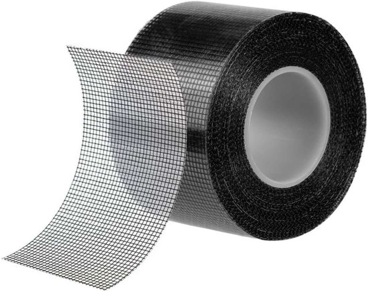 Vliegengaas Reparatietape 50 mm - Glasvezel - Zelfklevend - Duurzaam - 10 meter - Ideaal voor Insectenbescherming
