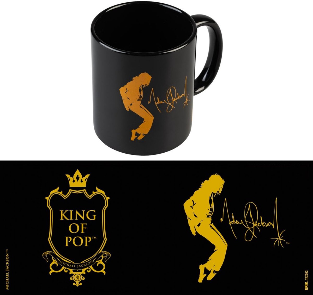 Grupo Erik Michael Jackson - King Of Pop Black Mok/beker - Multicolours