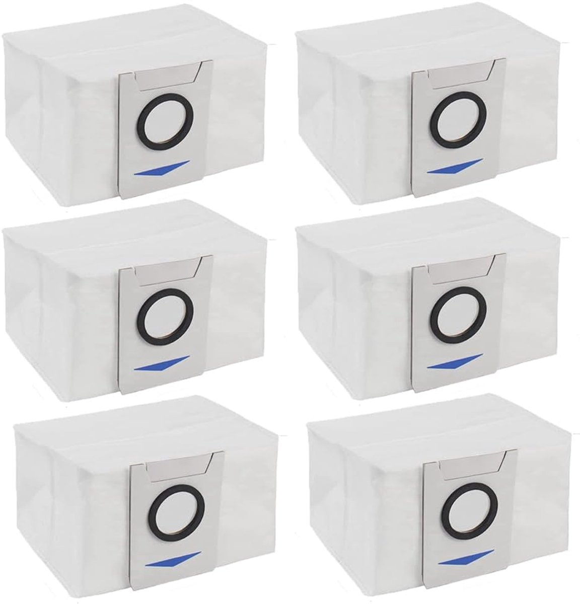 Stofzakonderdelen, vervangende stofzakken en afvalzakken (set van 6) Geschikt voor Ecovacs Deebot X1, X1 Plus, T10 en T10 Plus robotstofzuigers.