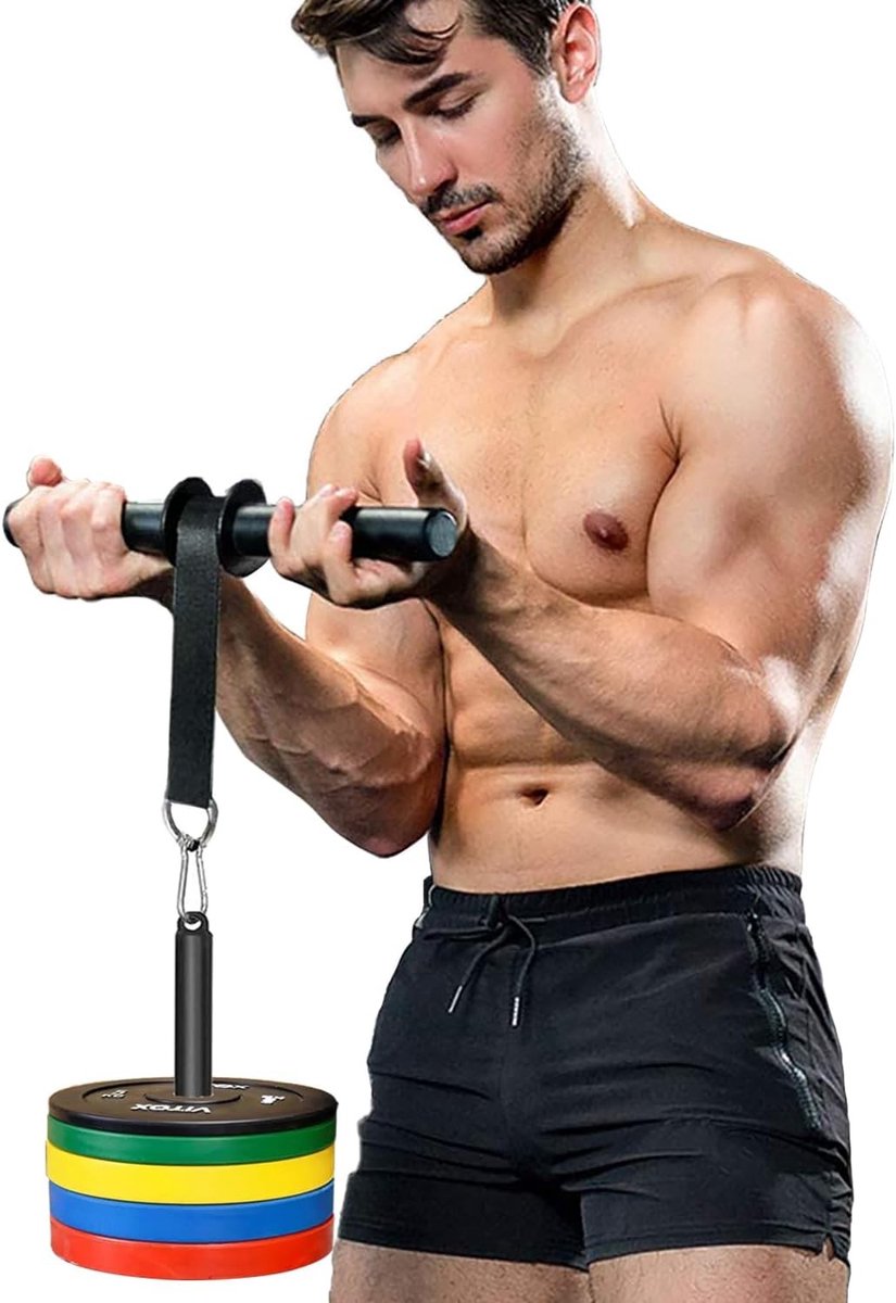 Wrist Roller Trainer voor onderarmen en polsen - Hand- en polstraining voor spierkracht in de sportschool, thuis of buiten