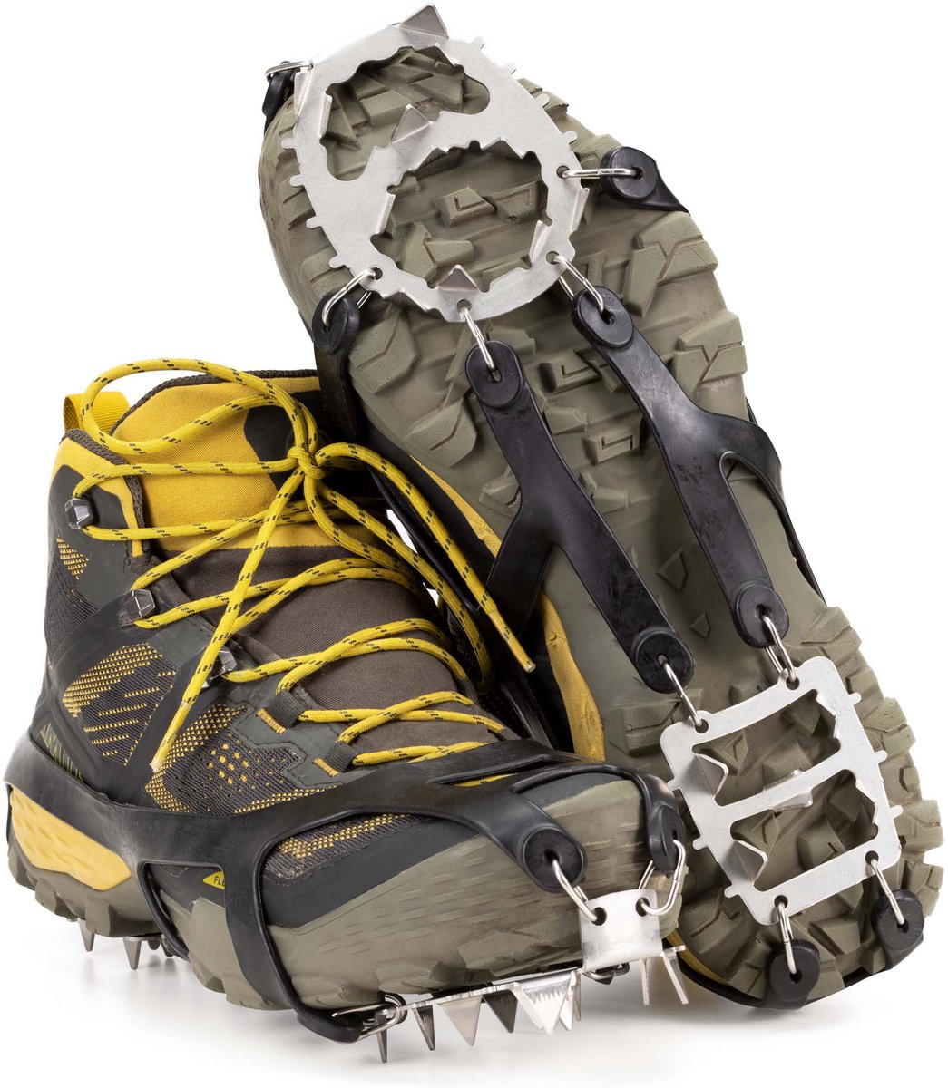Springos Sneeuwgripzolen Voor Wandelschoenen Spikes voor Schoenen Anti Slip – 36-40 Zwart