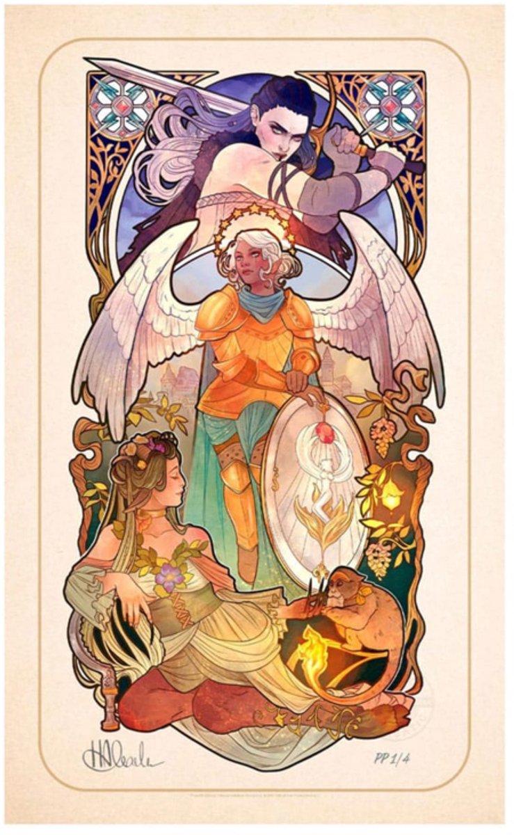 Critical Role Art Print Ashley Johnson: 10th Anniversary Art Nouveau Illustrations 46 x 28 cm - unframed